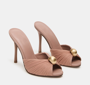 Sandali con <span class=keywords><strong>Tacco</strong></span> a Spillo in Stile Retrò alla Moda, Scarpe da <span class=keywords><strong>Donna</strong></span> Eleganti e Affascinanti - Product Image 1