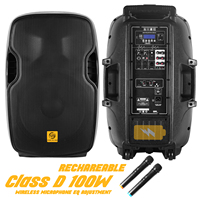 Yeni! ELA15-DM100K2U7 15 inç güçlendirilmiş hoparlör kutusu D sınıfı amplifikatör woofer taşınabilir hoparlörler