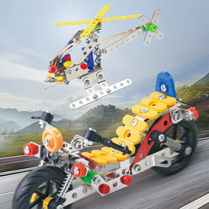 Science technologie jouets aides alliage assemblé Jet ingénierie pelle grande roue bricolage moto réservoir jouet voiture - Product Image 2