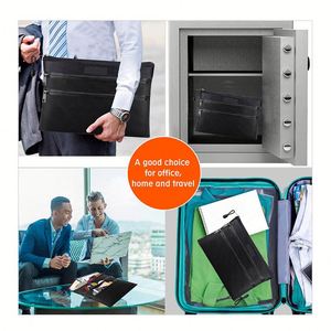 Three Zippers Three Pockets Fireproof Waterproof File Organizer Document Cases Money Bag Storage Bag OEM - Product Image 5