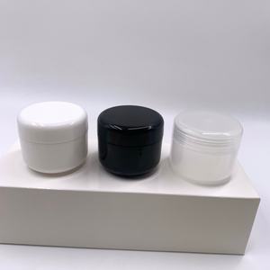 กระปุกครีมสองชั้นแบบหรูหรา ขนาด 5 กรัม 10 กรัม 15 กรัม 30 กรัม 50 กรัม สีดำ ผลิตจากพลาสติก PP สำหรับโลชั่นและครีม - Product Image 6