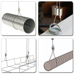 HOOYU Pince à câble, Serrure à fil à deux voies en <span class=keywords><strong>acier</strong></span> pour câble métallique à boucle Pince de réglage d'arrêt (fil de 2-3mm) - Product Image 4