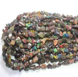 Cuentas de 16 pulgadas, Ópalo etíope negro Natural, pulido rugoso, 6x8mm a 8x12mm - Product Image 5