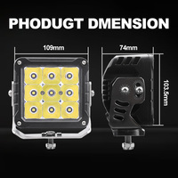 Projecteur LED Cube de Haute Qualité 27W à Faisceau Concentré, Étanche IP68 IP69K pour Véhicules Tout-Terrain 4x4