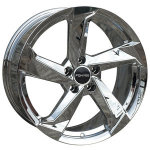 Fonyee 5 trous de rayons Huecos <span class=keywords><strong>17</strong></span> 19 pouces 5x112 noir Chrome Mag alliage Auto Rines jantes de voiture de tourisme pour Volkswagen <span class=keywords><strong>Audi</strong></span> - Product Image 1