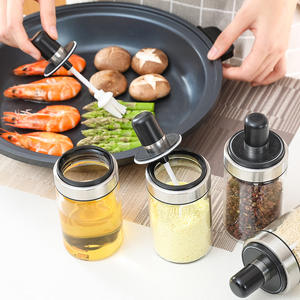 Básico y popular, <span class=keywords><strong>salero</strong></span> de vidrio de borosilicato, utensi de cocina, estante giratorio para especias, condimento, contenedor de condimentos, botella, tarro - Product Image 3