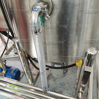 Homogénéisateur à fond sous vide de type mobile 200L Mélangeur d'émulsifiant Crème solaire Machine à fabriquer des crèmes cosmétiques