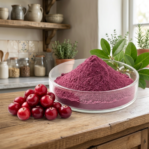 Poudre d'extrait de canneberge (Vaccinium Macrocarpon) de qualité alimentaire, extrait végétal testé UV, poudre fine pour formules alimentaires et nutritionnelles - Product Image 2