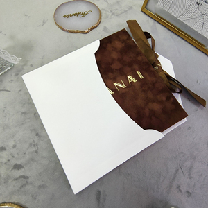 Juego de Invitaciones de Boda de Terciopelo Personalizadas Premium, Juego de Invitaciones con Tarjeta de Acrílico Espejo para Fiestas de Lujo y Eventos de Cumpleaños - Product Image 4