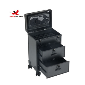 RTS Bulk ABS Professional Artist <b>Makeup</b> Case with Extendable Trays Lever Universal Wheel Hoop Closure Cosmetic Suitcase - Product Image 1