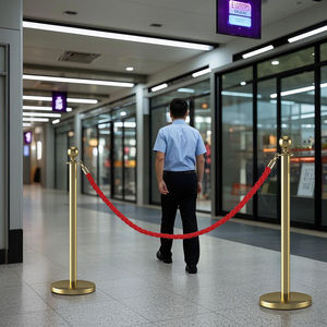 حبال حواجز حمراء ملتوية بطول 1500 مم، حبال وأعمدة للتحكم في الحشود، حواجز مرورية - Product Image 6