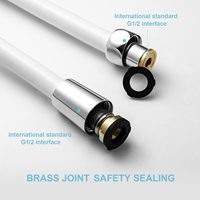Premium RV PVC pommeau de douche à main tuyau haute pression économie d'eau Flex Extension laiton insérer écrou pour bain toilette nettoyage