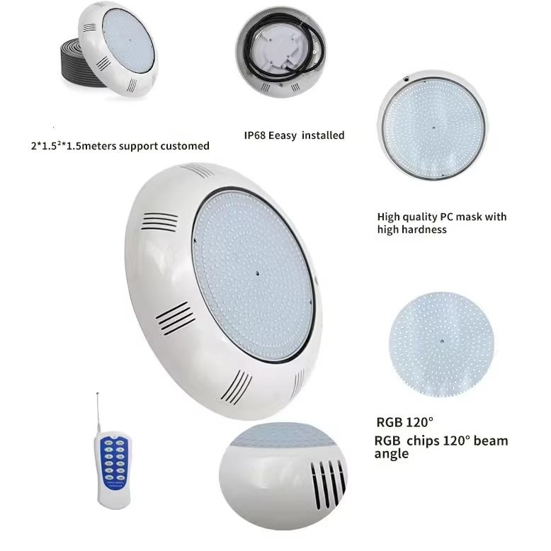 Above Surface Mounted Underwater LED Swimming Pool Light Luz Piscina Resin Filled SMD Lights with Remote