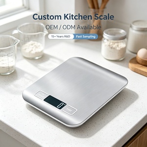 Digital <strong>Kitchen</strong> <strong>Scale</strong> Ultra Thin and Lightweight Max 5kg/10kg Capacity High Definition Backlit LCD Display for Food Weighing - Product Image 1