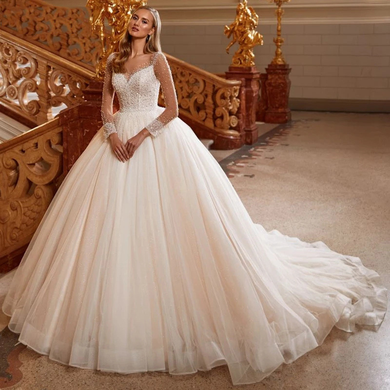 encaje vestidos de novia cuello alto tradicional y contemporánea