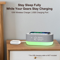HiFiD Smart Health Speaker Digitale Wekker Witte Ruis Slaapgeluid Lichtmachine Met Draadloos Opladen