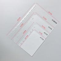 Séparateurs de livres séparateur de cartes givré séparateurs de bandes dessinées en plastique 5 feuilles a5 7 anneaux translucides pp rechargeables inserts de planificateur de pages