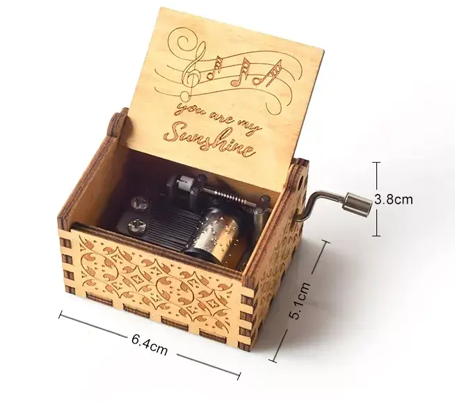 Ever Bright Wholesale hand cranked Music Box Classical Movie vintage music box anime music box for Christmas gifts