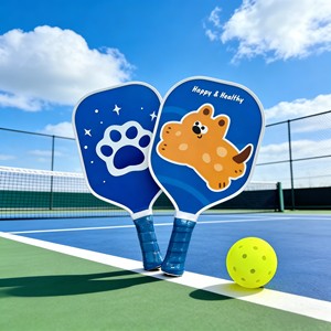 Raquette <span class=keywords><strong>de</strong></span> pickleball fantaisie en forme <span class=keywords><strong>de</strong></span> chat <span class=keywords><strong>de</strong></span> dessin animé pour enfants et <span class=keywords><strong>famille</strong></span>, en fibre <span class=keywords><strong>de</strong></span> verre, avec design léger et protection en TPU - Product Image 4
