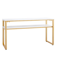 Table et chaise à ongles en marbre nordique Beauty Shop Double Nail Table Light Luxury Iron Dressing Table