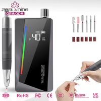 Perceuse à ongles sans fil haut de gamme 40000 tr/min, micromoteur rechargeable portable professionnel, compatible US/UK, logo personnalisé, vente en gros