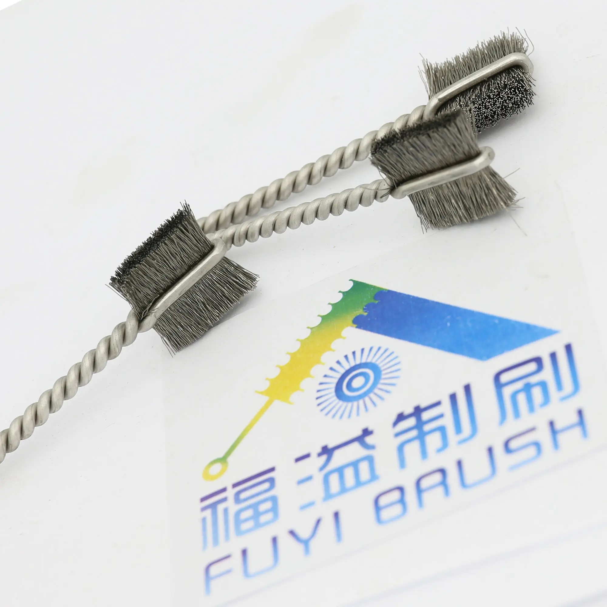wholesale mini flat side action butterfly paddle stainless steel Wire Polishing hole tube Engine Brush