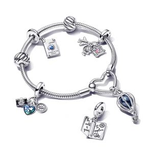 Nueva Pulsera de Plata de Ley 925 Pandoraes 2026 para Mujer, Cadena de Hueso de Serpiente con Diamantes, Joyería Multiestilo, Joyería DIY de Alta Gama - Product Image 1