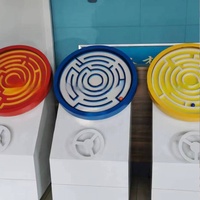 Machine de jeu interactive Labyrinthe de billes en métal, pour intérieur et extérieur, pour enfants et adultes, à monnayeur, avec lumières clignotantes, stimule le cerveau