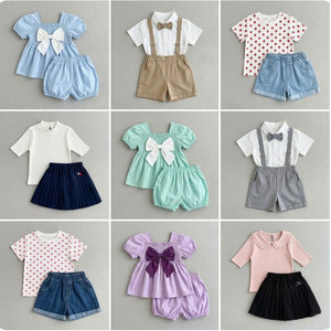 Conjunto de Top y Pantalones Cortos para Niños, Estilo Fresco, Unisex, Verano Guangdong, Envío Aleatorio desde Almacén para Ventas en Vivo - Product Image 4