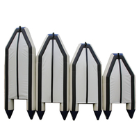 Bateau pneumatique MC2306 pour 2+1 personnes, capacité de 200 kg, bateau à pontons avec plancher en aluminium, compatible avec la pêche en mer, les loisirs et les activités de plaisance, sûr