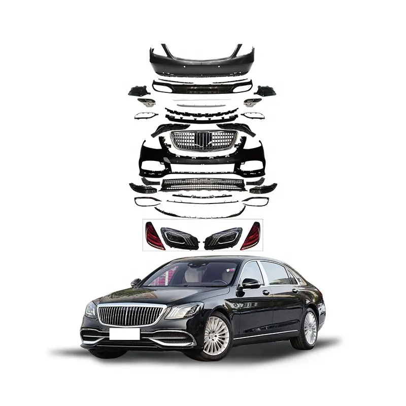 Комплекты кузова GBT включают переднюю/заднюю решетку бампера из полипропилена и АБС-пластика для модели Mercedes-benz S Class M