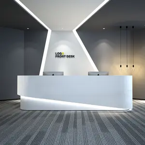 Zitai Kantoorgebouw Hotel Ziekenhuis Lobby Wit Led Licht Receptie Teller Moderne Schoonheidssalon Balies