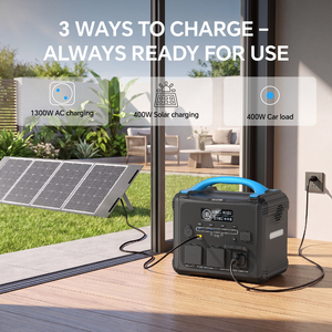 Stock UE Livraison Directe Usine Newsmy Centrale Électrique Portable 1kWh 2000W Charge Rapide 1.3h Générateur Solaire UPS pour Extérieur et Sauvegarde Domestique - Product Image 4