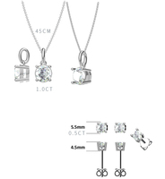 Collection de bijoux en moissanite Serendipity Gra 2022, collier de mariée, boucles d'oreilles et bague au design unique
