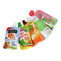 Emballage de qualité supérieure pour aliments et boissons liquides en sachet plastique, en gelée de fruits, en doypack avec bec verseur