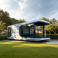 XULV Tiny House Capsule spatiale à structure en acier pour studio de jardin, usine, ou espace de stockage