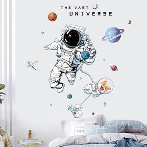 Le Vaste Univers Stickers Muraux Dessin Animé Astronaute Étoile Avec <span class=keywords><strong>Chien</strong></span> <span class=keywords><strong>Papier</strong></span> <span class=keywords><strong>Peint</strong></span> Pour Chambre À Coucher Créative Amovible Salon <span class=keywords><strong>Papier</strong></span> <span class=keywords><strong>Peint</strong></span> - Product Image 2