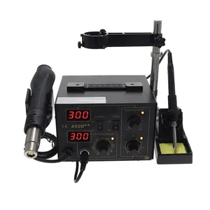 Factory price 852D 2 in 1 SMD Rework Station Hot Air Gun Soldering Station With Desoldering Temperature Control Welding Station