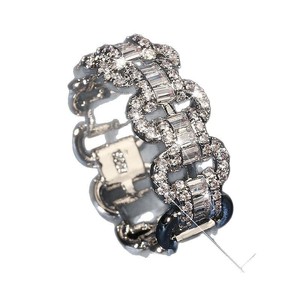 Cuban Chain <b>Ring</b> White Gold Men's Geometric Pave Setting Interlocking Zircon <b>Circle</b> <b>Ring</b> Gift Jewelry - Product Image 5