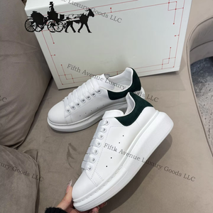 รองเท้าลำลองหนังวัวแท้พื้นหนาแฟชั่นสำหรับผู้ชายและผู้หญิง รุ่นใหม่ล่าสุด ดีไซน์หรูหรา วัสดุหนังกลับ พร้อมพื้นรองเท้าลาเท็กซ์ - Product Image 1