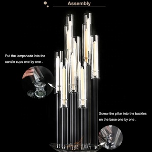 Bán Nóng Rõ Ràng Giá Rẻ Cao 10 Arms Pha Lê Wedding Nến Centerpieces Với Glass Ống Để Trang Trí Nội Thất - Product Image 5