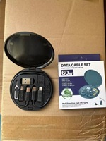 Câble de charge rapide multifonction 60W avec connecteurs Micro USB C, gaine en PVC, convertisseur multi-types, boîte de rangement pour téléphones mobiles