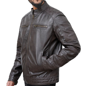 Custom Made Breathable Casual Style Zipper Closure Winter <b>Men</b> <b>Leather</b> <b>Jacket</b> New Arrival Windproof <b>Leather</b> <b>Jacket</b> For Adults - Product Image 3