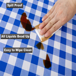 <span class=keywords><strong>Mantel</strong></span> impermeable azul/blanco para mesa de pícnic, <span class=keywords><strong>mantel</strong></span> ecológico pesado para el hogar - Product Image 3