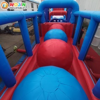Parcours d'obstacles gonflable pour parc d'attractions, directement du fabricant, grande capacité pour adultes, défiant