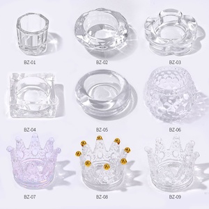 Bol en verre transparent pour monomère acrylique, coupelle à liquide pour nail art, pot pour usage en salon de manucure - Product Image 3