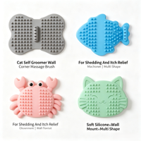 Griffoir mural d'angle pour chat, grattoir auto-nettoyant en silicone motif dessin animé, jouet de massage qui élimine les poils morts pour le jeu quotidien des chats d'intérieur