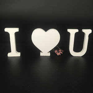 Letras do alfabeto branco de madeira para decoração de casamento - Product Image 5