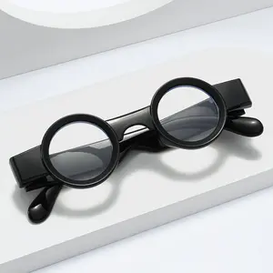 DL 안경 안티 블루 라이트 안경 작은 두꺼운 프레임 라운드 PC 안경 커스텀 로고 패션 안경