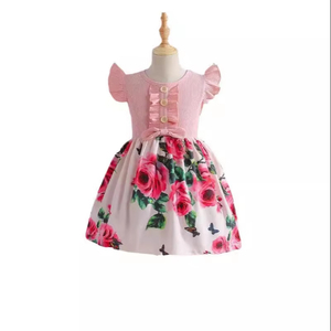 ชุดเดรสเด็กผู้หญิงลายดอกไม้ ปี 2026 คอทรงโอ แขนสั้น ผ้าฝ้ายผสมรักษ์โลก ทรงเอไลน์ พิมพ์ลายฤดูร้อน สไตล์เจ้าหญิง - Product Image 2